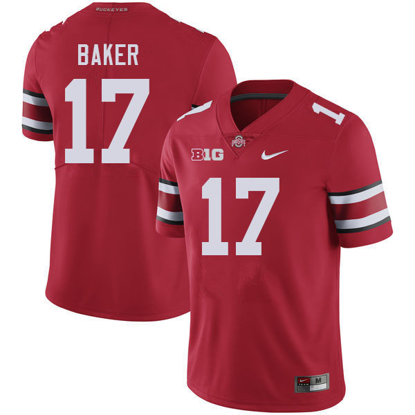 #17 Jerome Baker Ohio State Buckeyes Jerseys Football Stitched-Red